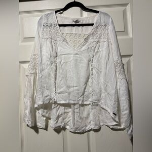 Billabong White Lace Detail Blouse